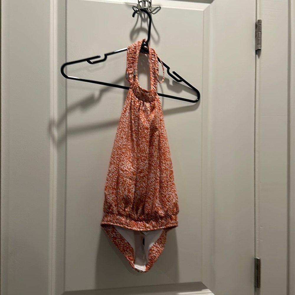 Orange going out halter top